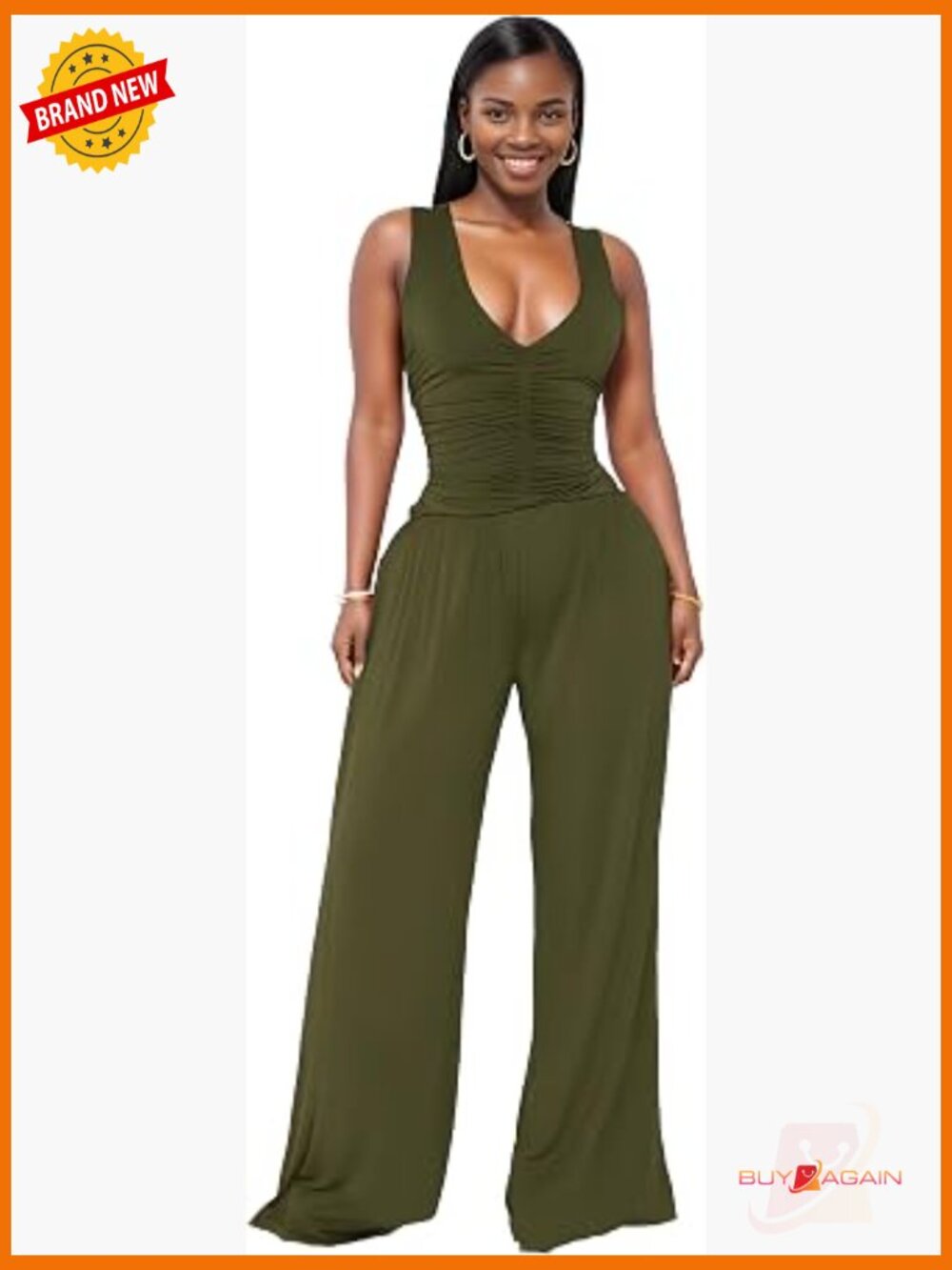 Sleeveless Wide Leg Jumpsuit with Pockets